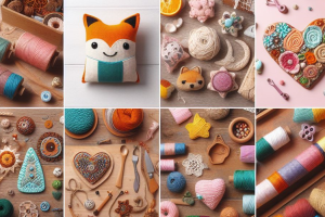 Collage of similar handmade products to represent market saturation 