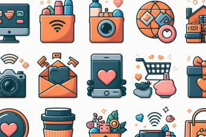 social media icons with Amazon Handmade products 